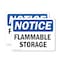Signmission Flammable Storage OSHA Notice Sign, Plastic, 10in W x 7in L, 2PK OS-2PACK-NS-P-710-L-12782 - alternate 1